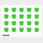 Herribbit! Green Froggie Ronde Sticker (Vel)