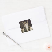 Herrijding van de Tomb Vierkante Sticker (Envelop)