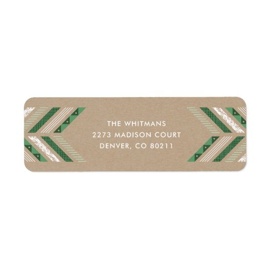 Herringbone Band Address Label - Clover (Voorkant)