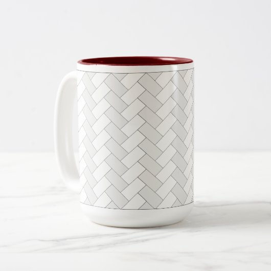 Herringbone Café Mug (Devant gauche)