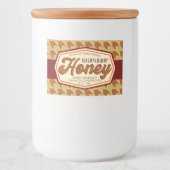 Herringbone Honey Jar and Mead Wine Bottle Labels Voedselcontainer Etiket (Voorkant)
