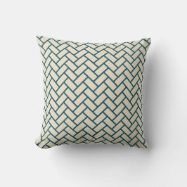 Herringbone Indigo Pattern werpen Pillow Kussen