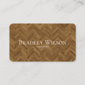 Herringbone Moderne Cartes de visite de charpentie (Devant)