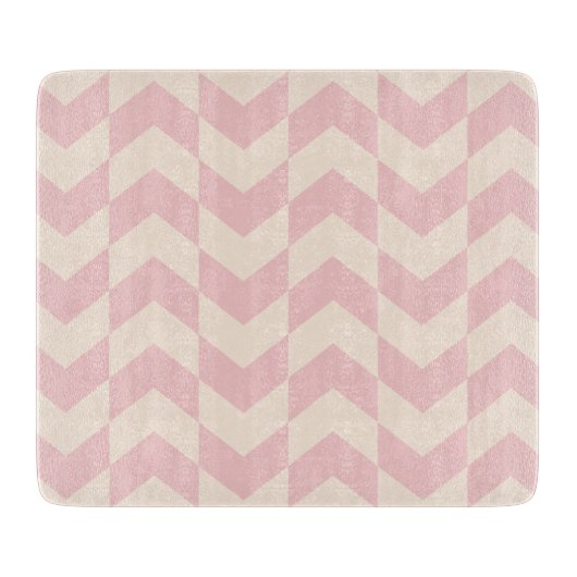 Herringbone Pattern Blush Pink Cutting Board Snijplank (Voorkant)