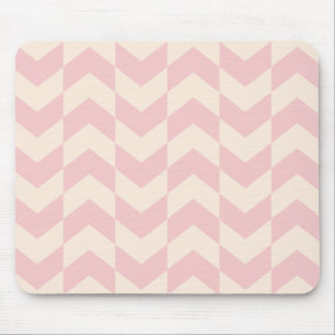 Herringbone Pattern Blush Pink Mousepad Muismat
