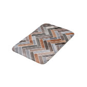 Herringbone Pattern in Earthen Rock Colors Badmat (Gekanteld)
