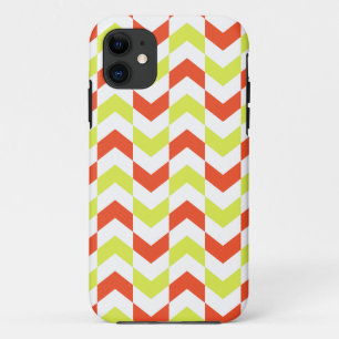 Herringbone Pattern Red&Green iPhone 5/5S Hoesje