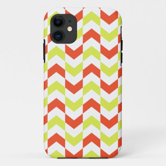 Herringbone Pattern Red&Green iPhone 5/5S Hoesje (Achterkant)