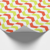Herringbone Pattern Red & Green Wrapping Paper Cadeaupapier (Hoek)