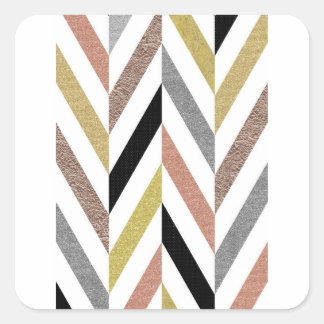 Herringbone Pattern Vierkante Sticker