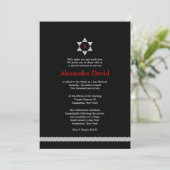 Herringbone Star Bar Mitzvah Invitation (Debout devant)