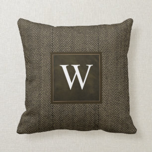 Herringbone Tweed Personalized Kussen