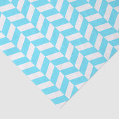 Herringbone White Bright Blue Summer Mod Pattern Tissuepapier (Detail)
