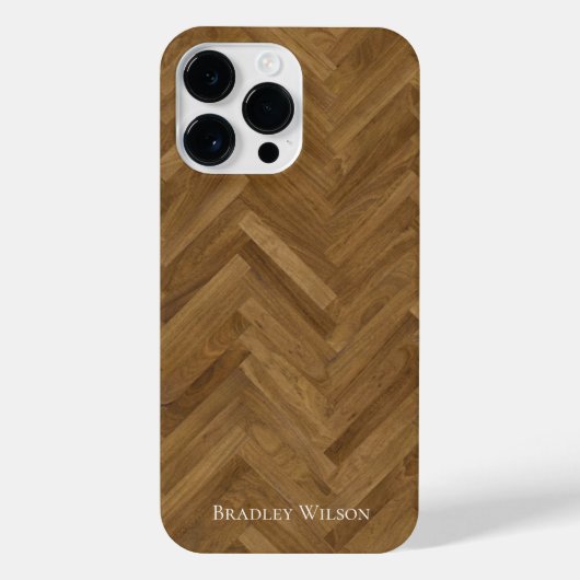 Herringbone Wood iPhone Case Hoesje (Achterkant)