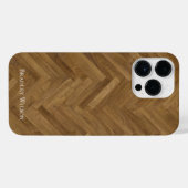 Herringbone Wood iPhone Case Hoesje (Achterkant horizontaal)