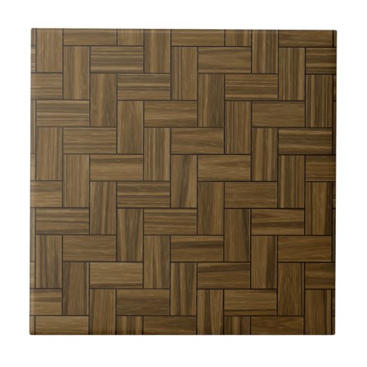 Herringbone Wood Pattern Tegeltje (Voorkant)