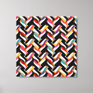 herringbotpinguïn canvas afdruk