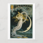 Herrmann ~ Maid of the Moon Magicia Act Briefkaart (Voorkant)