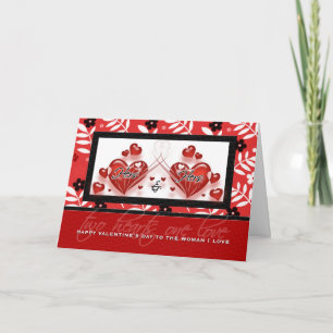 HERS en HERS Red Heart Gay Valentijn Feestdagen Kaart