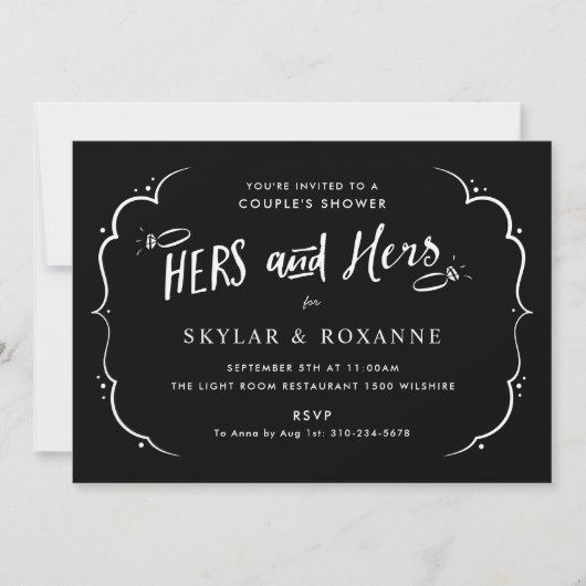 Hers et Hers Gay Couples Show Invitation (Devant)