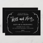 Hers et Hers Gay Couples Show Invitation (Devant / Derrière)