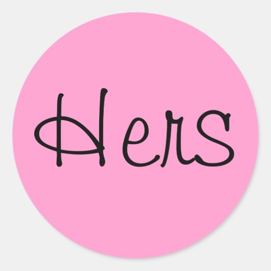 Hers Ronde Sticker (Voorkant)