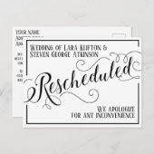 Herschikking van het aankondigingsontwerp. briefkaart (Voorkant / Achterkant)