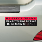 HERSELECTEERDE OBAMA BUMPERSTICKER (Op auto)