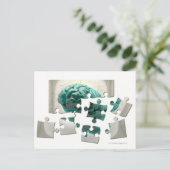 hersenanalyse, conceptuele computerillustraties. briefkaart (Staand voorkant)