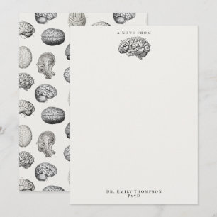 Hersenanatomie Biologie Illustraties Psycholoog Notitiekaartje