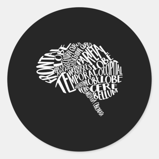 Hersenanatomie Rn Neuroscience Verpleegkundige Neu Ronde Sticker (Voorkant)