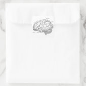  hersenanatomie vierkante sticker (Tas)