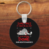 Hersenaneurysma AWARE Leuke Olifant Zonnebloem B Sleutelhanger (Achterkant)