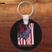 Hersenaneurysma bewustzijn Amerikaanse vlag Bourgo Sleutelhanger (Voorkant)