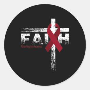 Hersenaneurysma Bewustzijn Christelijk geloof en k Ronde Sticker