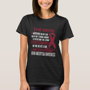 Hersenaneurysma Bewustzijn Ik ben de Storm Duivel T-shirt