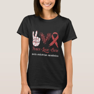 Hersenaneurysma Bewustzijn Vrede Liefde Kuur Luipa T-shirt
