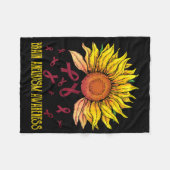 Hersenaneurysma bewustzijn zonnebloem fleece deken (Voorkant (Horizontaal))