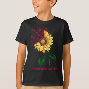 Hersenaneurysma bewustzijn zonnebloem t-shirt