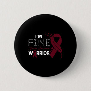 Hersenaneurysma krijger Ik ben Fijne Veer Ronde Button 5,7 Cm