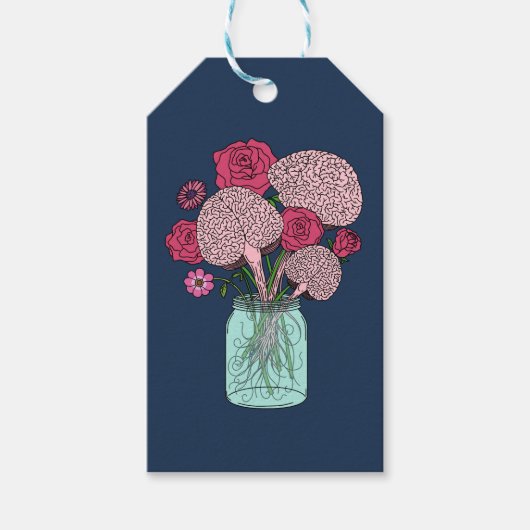 Hersenbloemboeket Cadeaulabel (Voorkant)