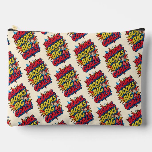 Hersenboeken en grote doelen - Leuke Back-to-Schoo Etui (Voorkant)