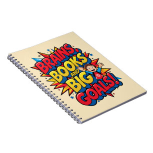 Hersenboeken en grote doelen - Leuke Back-to-Schoo Notitieboek