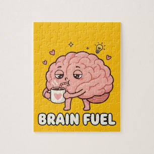 Hersenbrandstof: Ochtendkoffie Motivatie Cartoon Legpuzzel