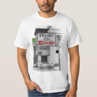 Hersenen 25 cent in kleur t-shirt