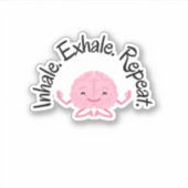 Hersenen Ademen Vinyl Sticker (Voorkant)