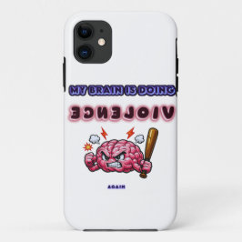 Hersenen die geweld gebruiken iPhone 11 hoesje