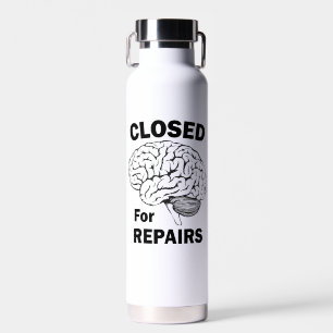 Hersenen gesloten voor reparaties waterfles