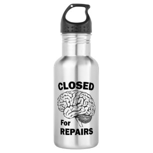Hersenen gesloten voor reparaties waterfles
