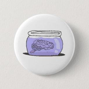 hersenen in de viskom ronde button 5,7 cm